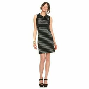 Elle black & white striped small dress